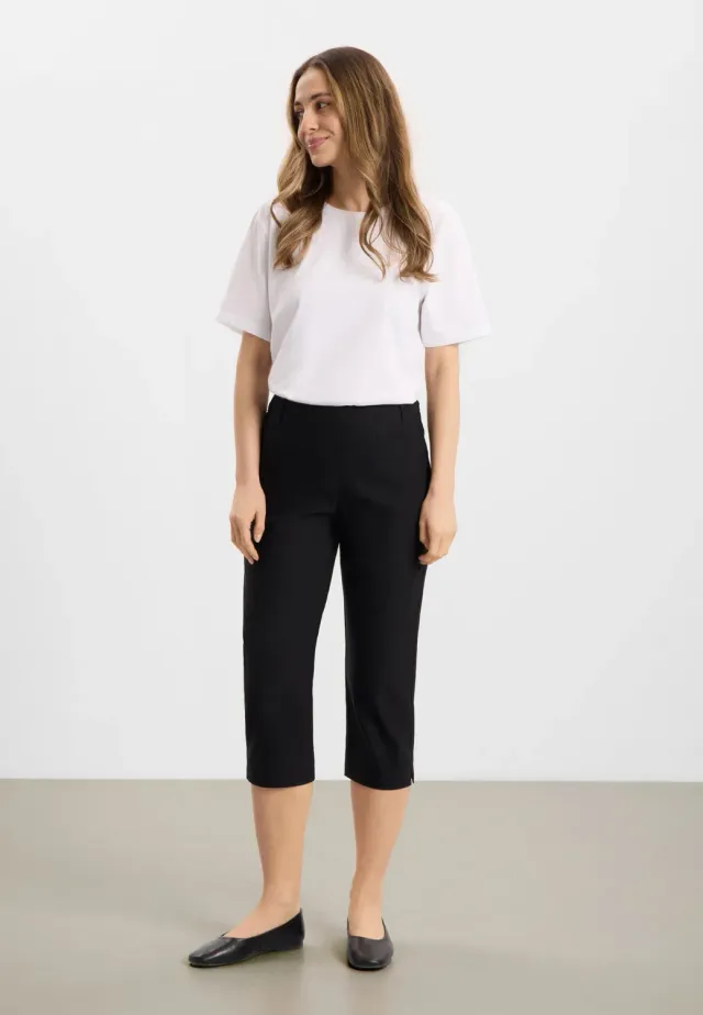 Laurie Taylor Regular Capri ML capribroek zwart stretch