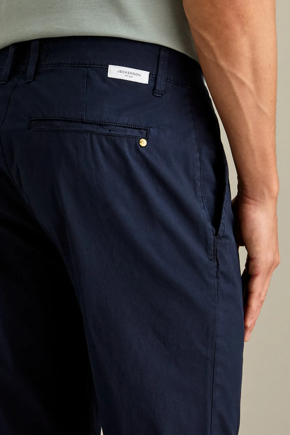 Jeckerson Jack Chino Slim Fit Broek Donkerblauw