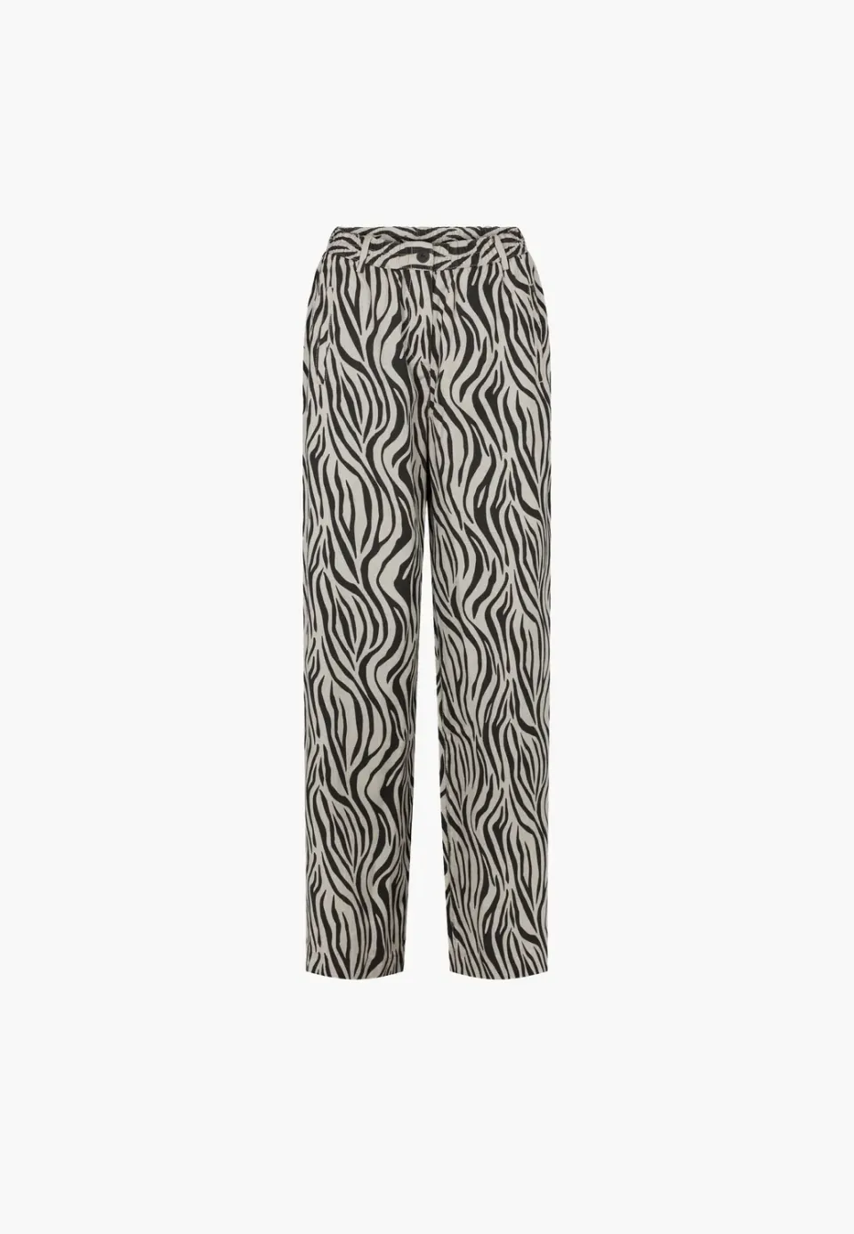 Laurie Hilde Loose ML broek grey sand print elastiek