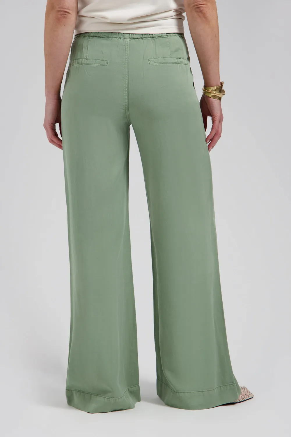 Florez Lily pantalon olijfgroen rechte pijp