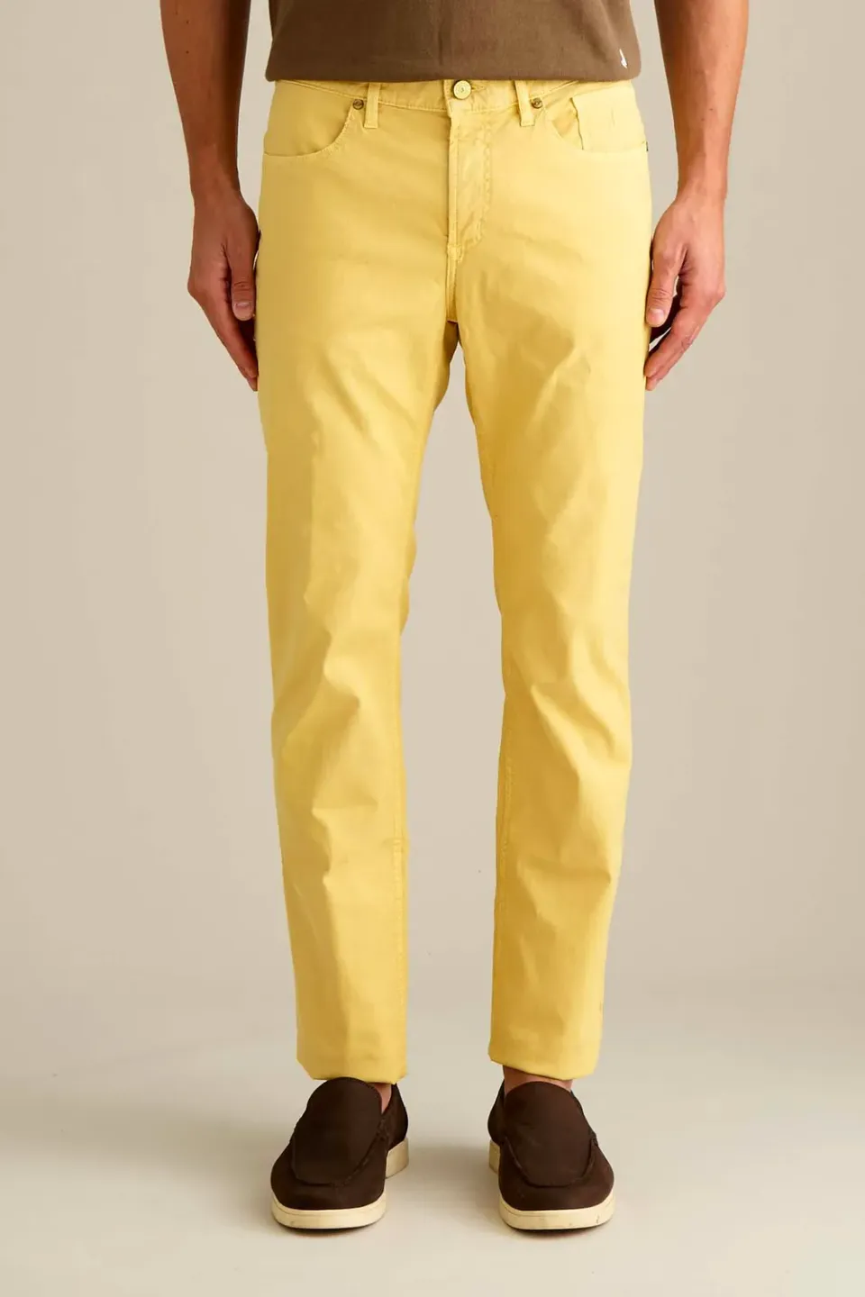 Jeckerson Jordan slim broek goudgeel pigment