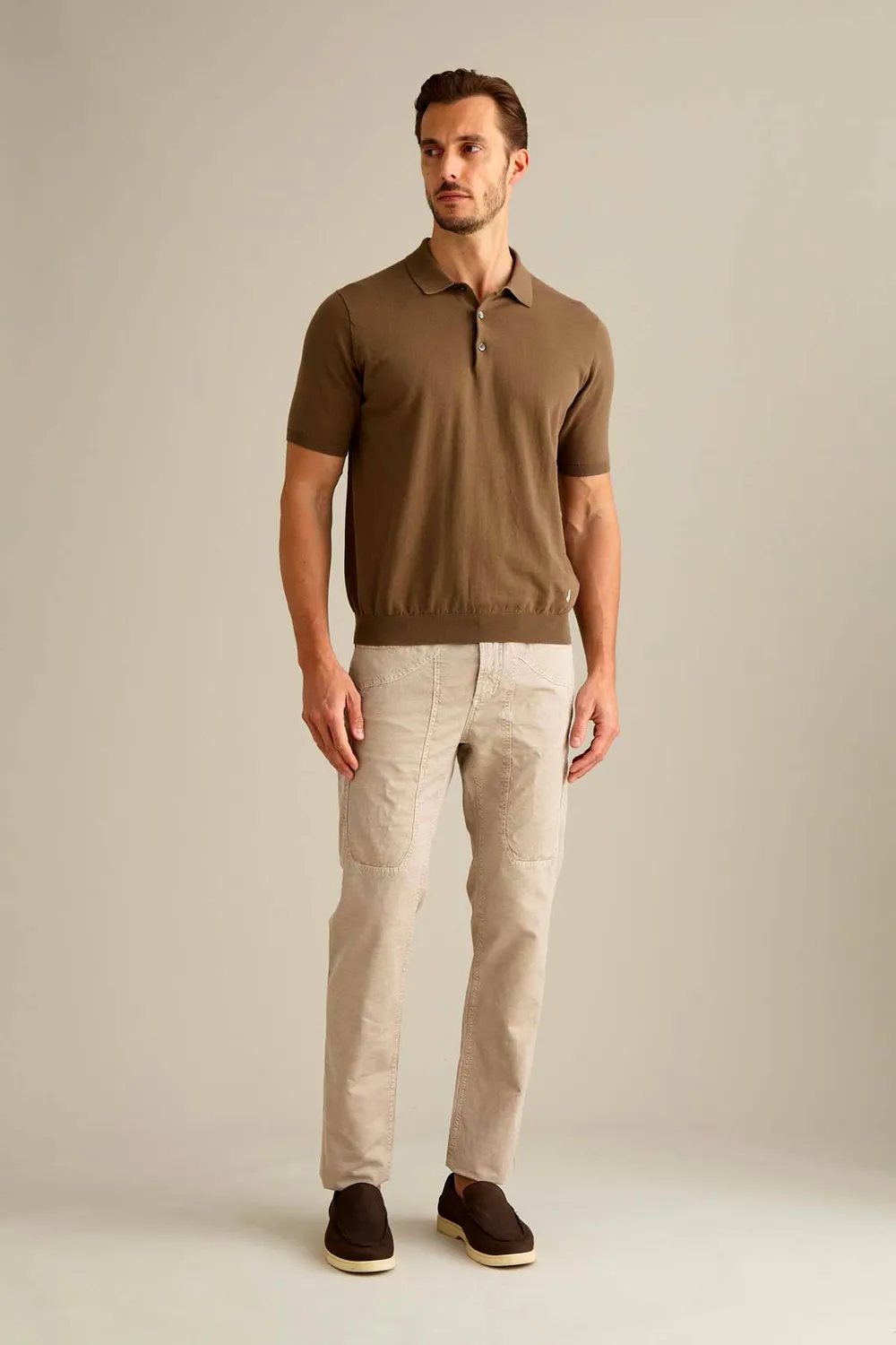 Jeckerson John Slim Fit Broek Beige Linnenmix