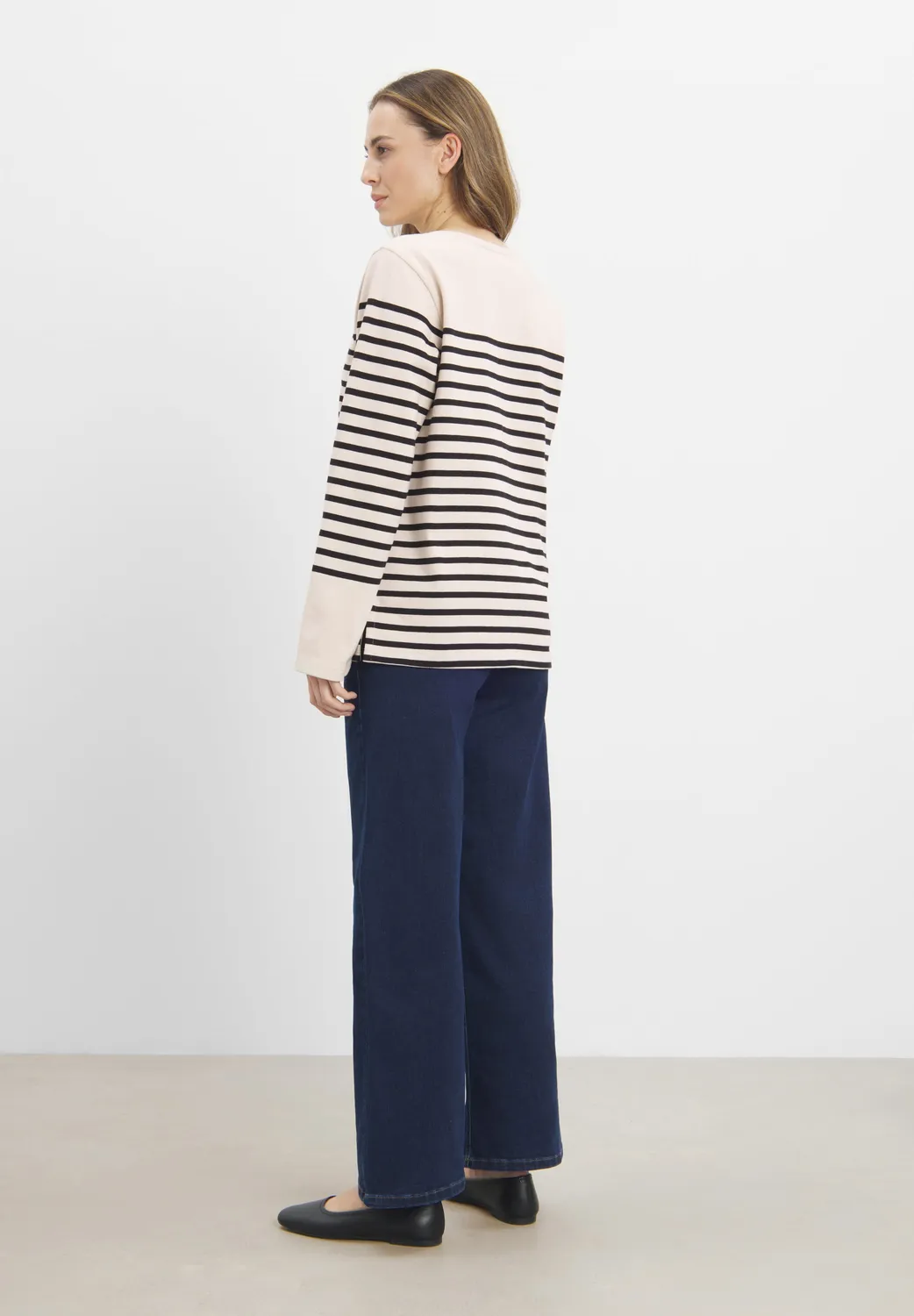 Laurie Gabrielle Breton Shirt LS trui Black Birch Stripe