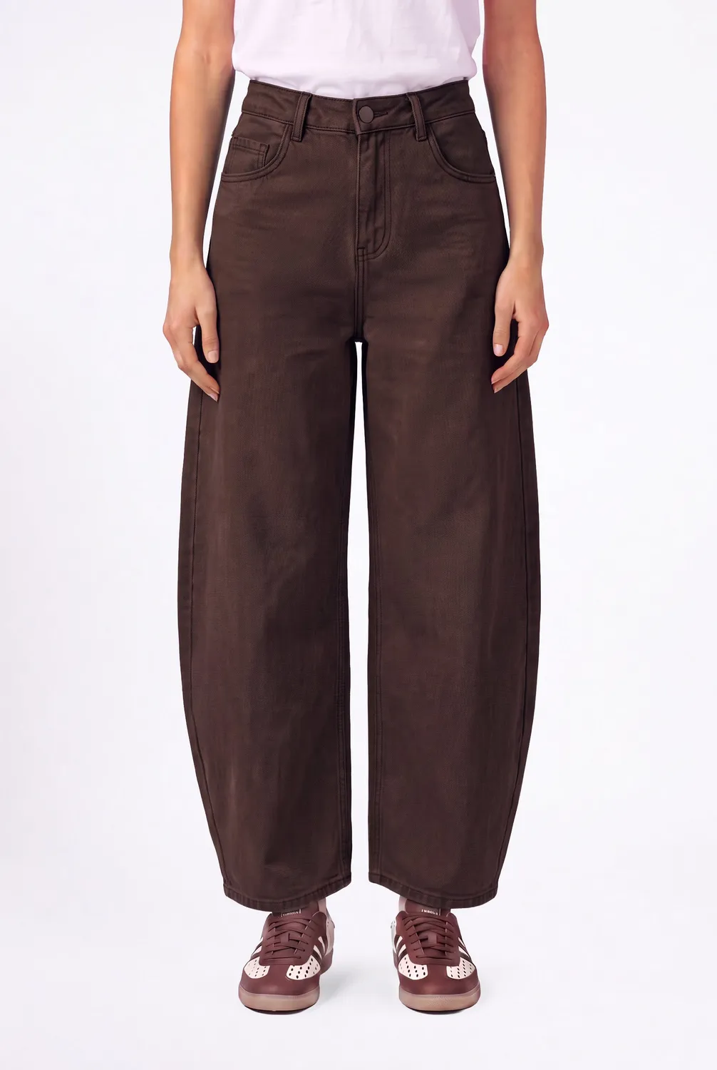 Florez Jackey barrel jeans Brown balloon fit