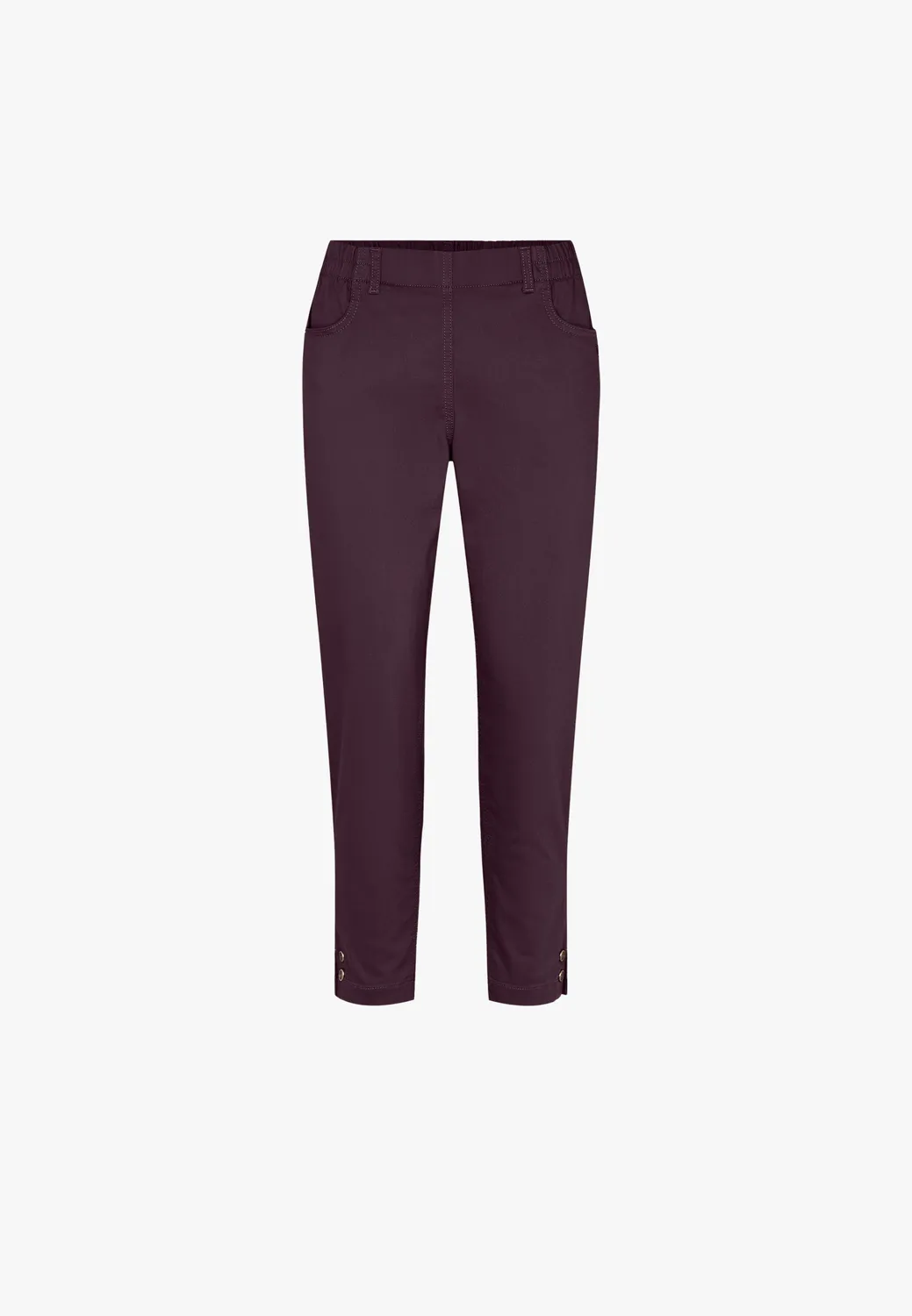 Laurie Ellie Relaxed SL damesbroek Dark Plum 69 cm