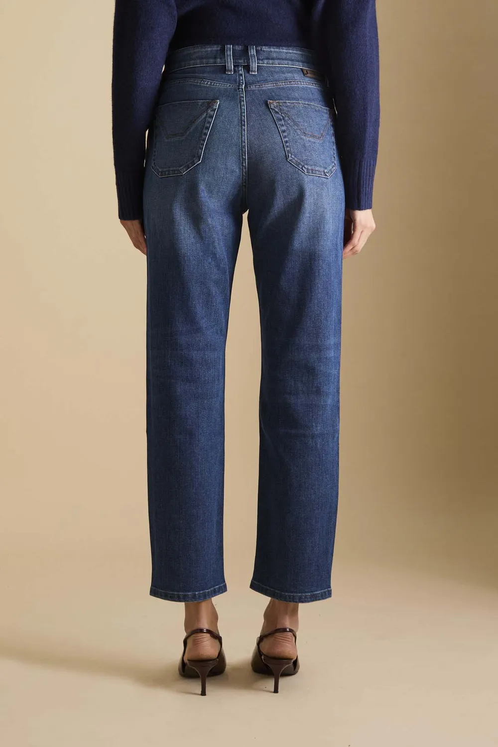 Jeckerson Julia boyfriend jeans donkerblauw stretch