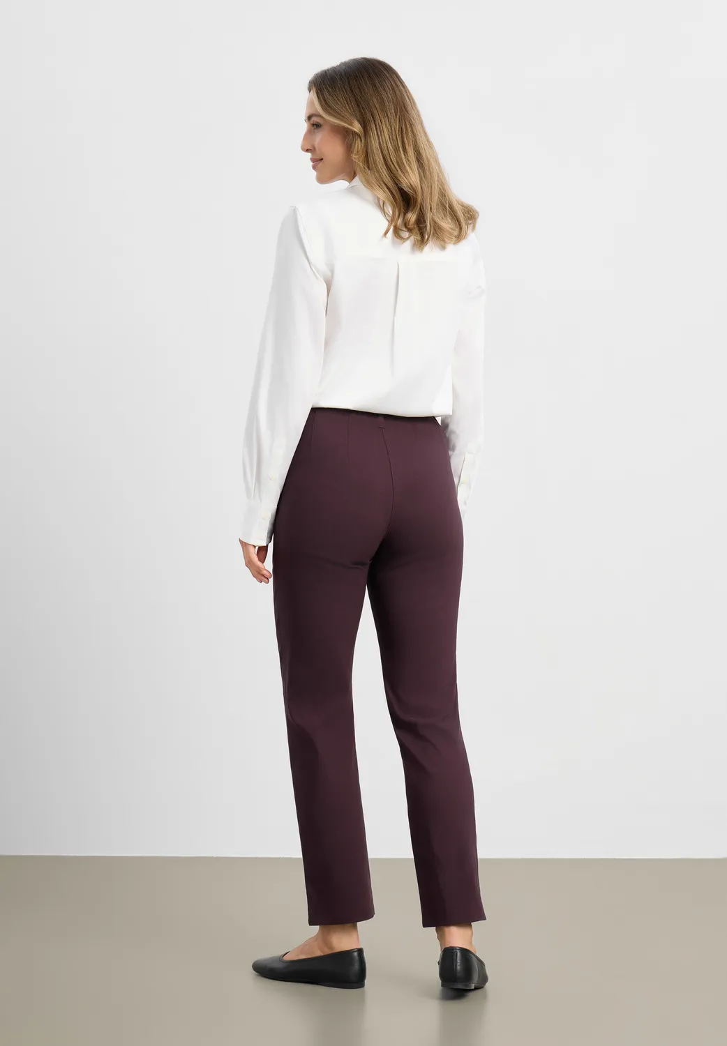Laurie Taylor Regular SL broek Dark Plum korte lengte