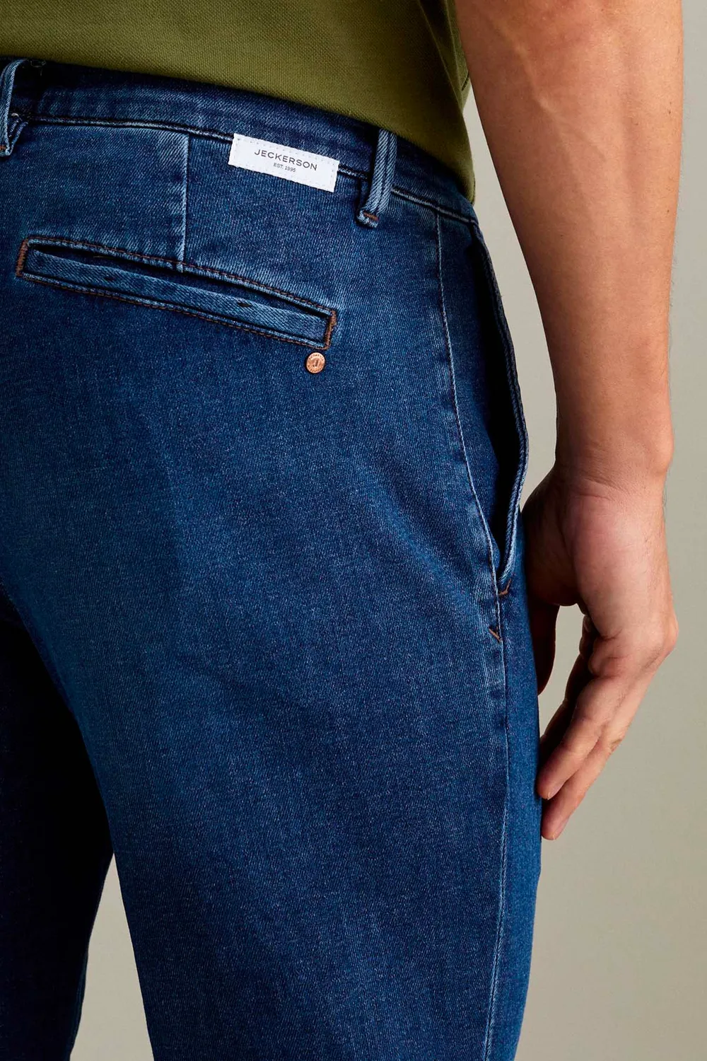 Jeckerson Jack Slim Fit Jeans Donkerblauw Denim