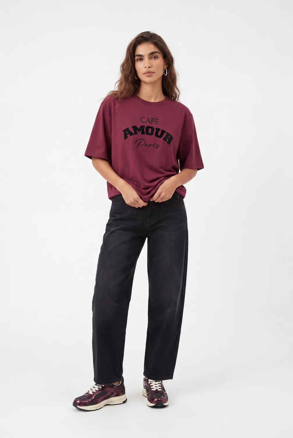 Florez Floor jeans zwart barrel fit