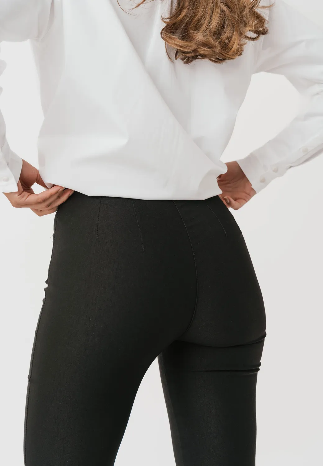 Laurie Vicky Slim ML broek Black Brushed stretch