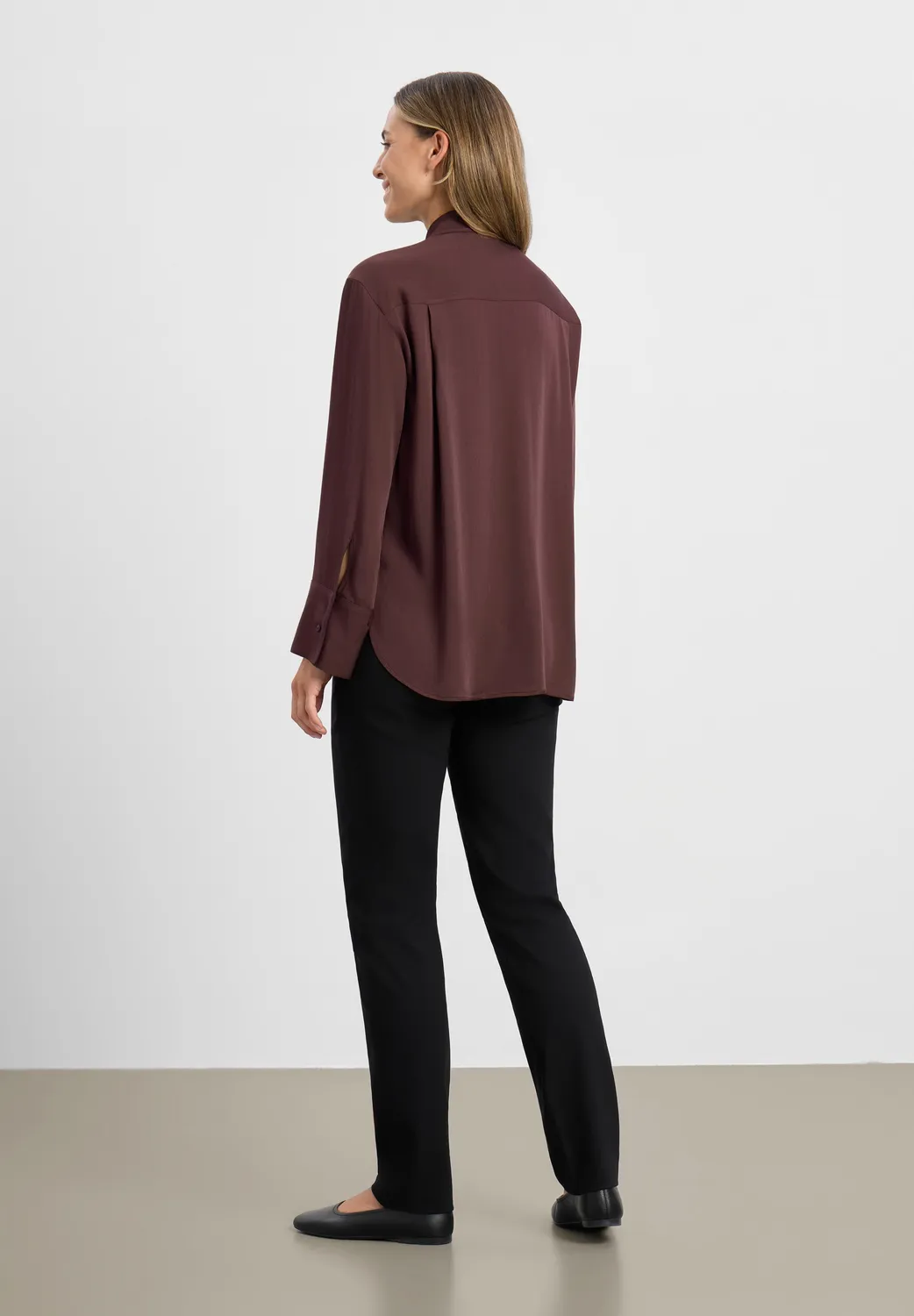 Laurie Viol dames shirt Dark Plum viscose oversized
