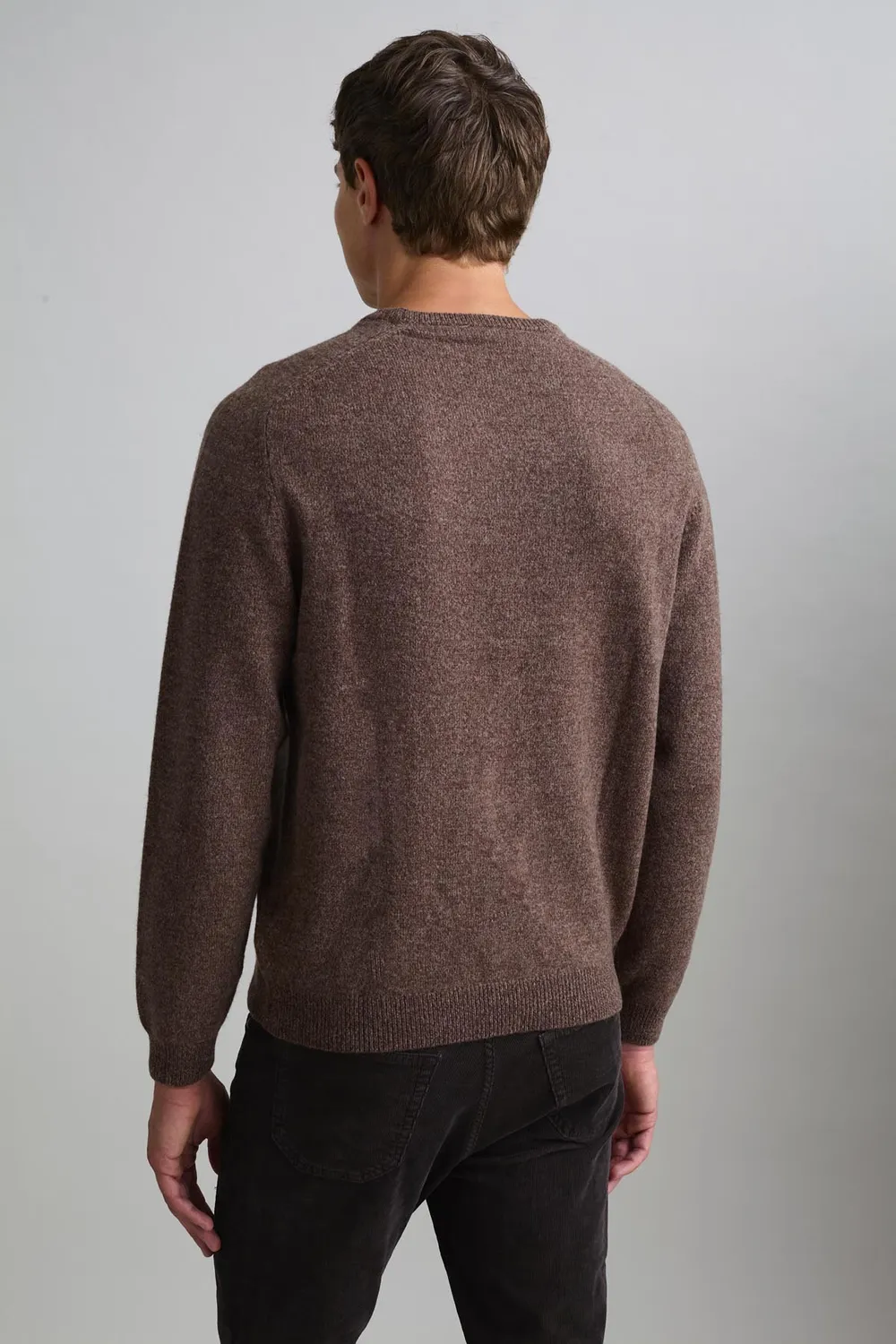 Jeckerson Raglan Trui Wolblend Bruin Melange