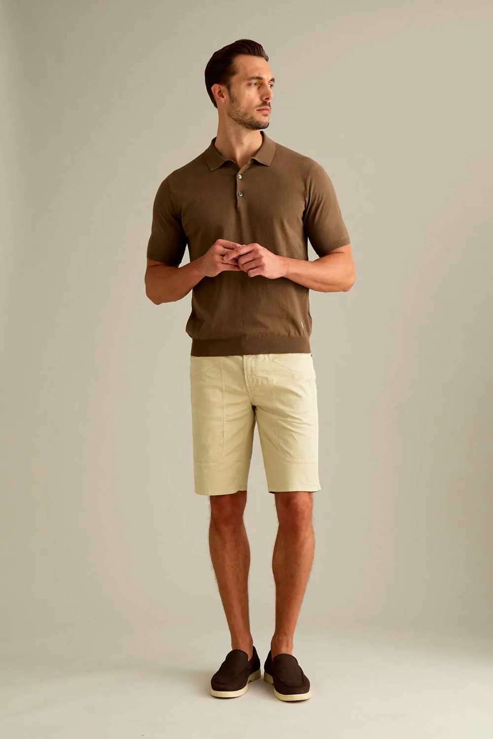 Jeckerson Jayden slim fit bermuda lichtbeige