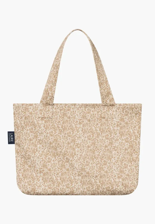 Laurie tote bag Cafe Latte Leo Print katoen one size