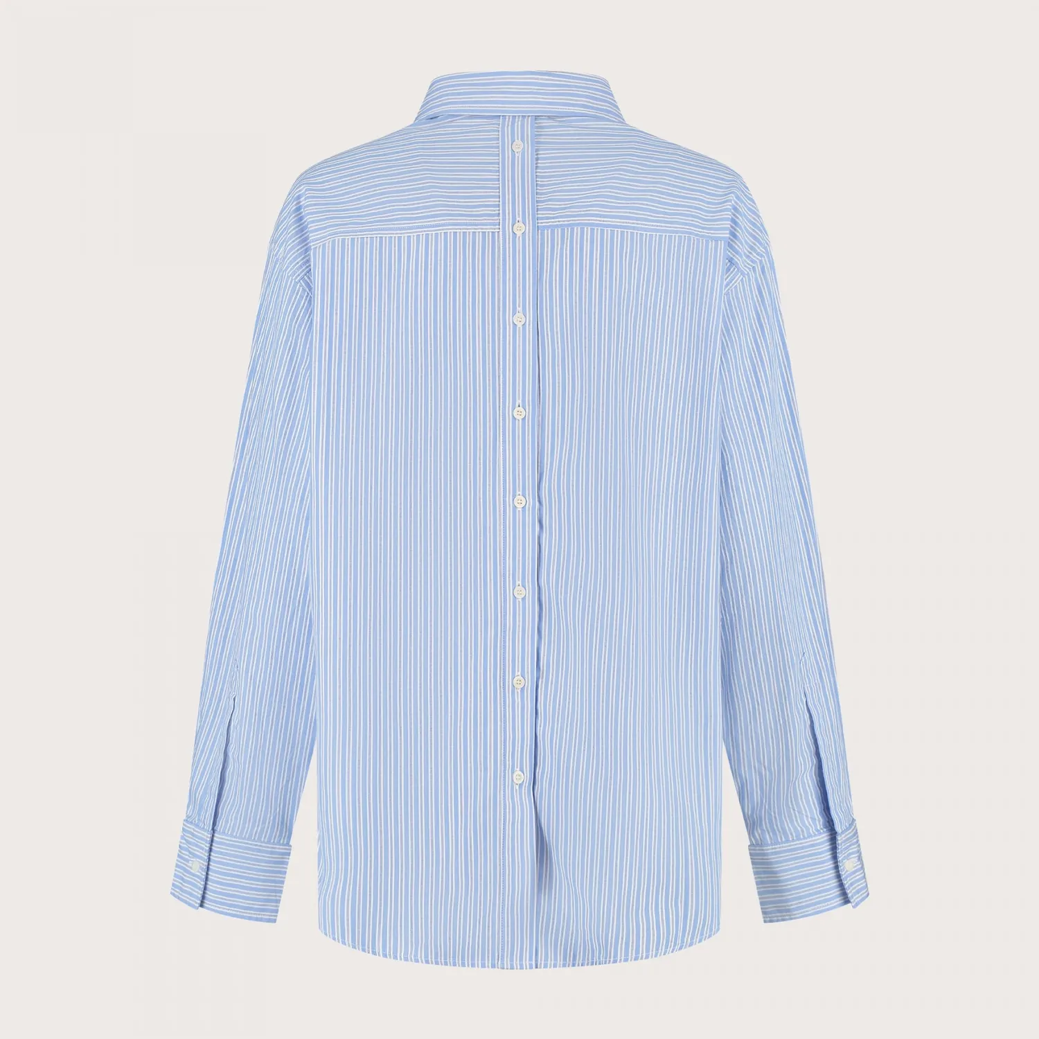 Florez Valerie blouse blauw gestreept katoen