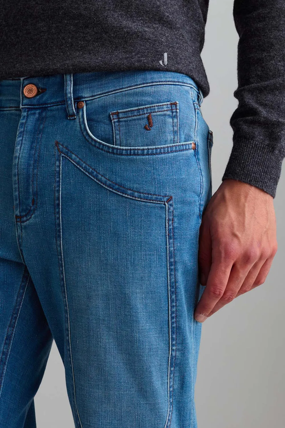 Jeckerson John Slim Fit Jeans Lichtblauw Comfort Denim
