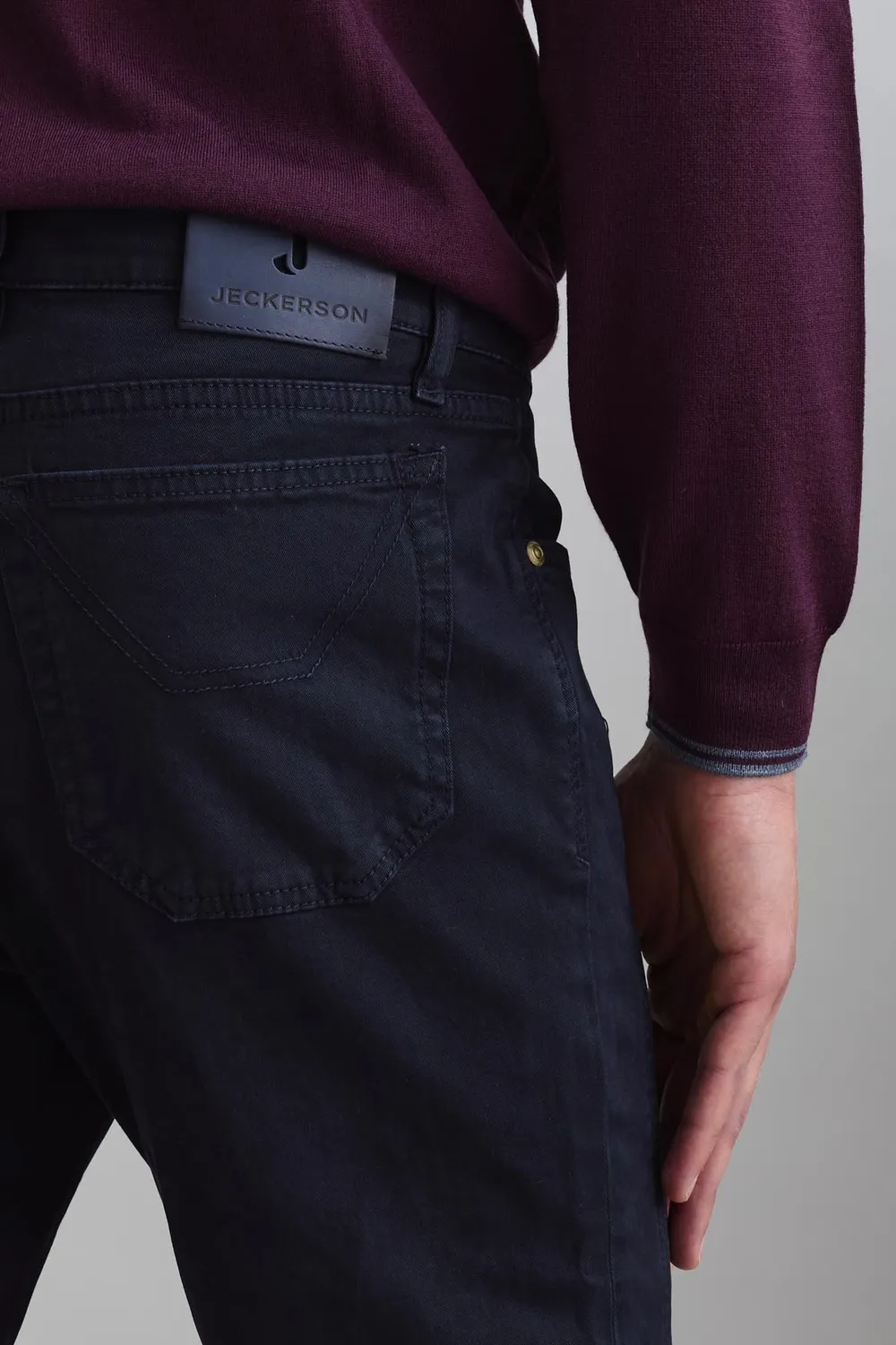 Jeckerson John slim fit broek donkerblauw katoen