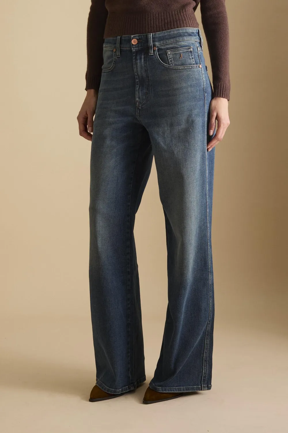 Jeckerson Jacky Palazzo Jeans Donkerblauw Dames