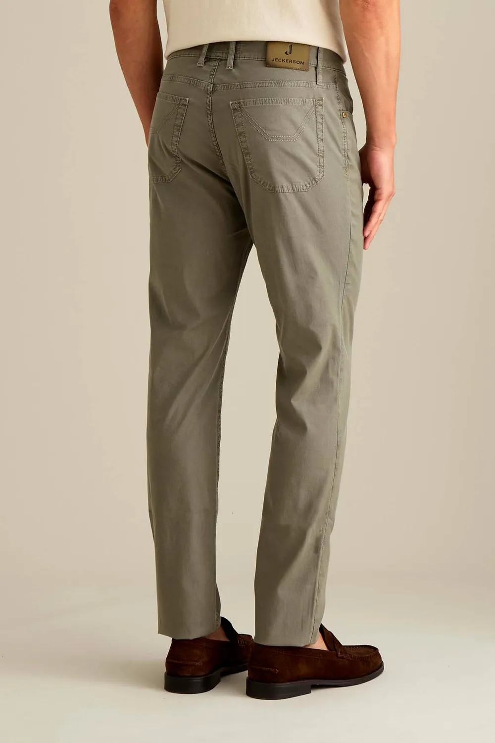 Jeckerson Jordan slim fit broek militair groen