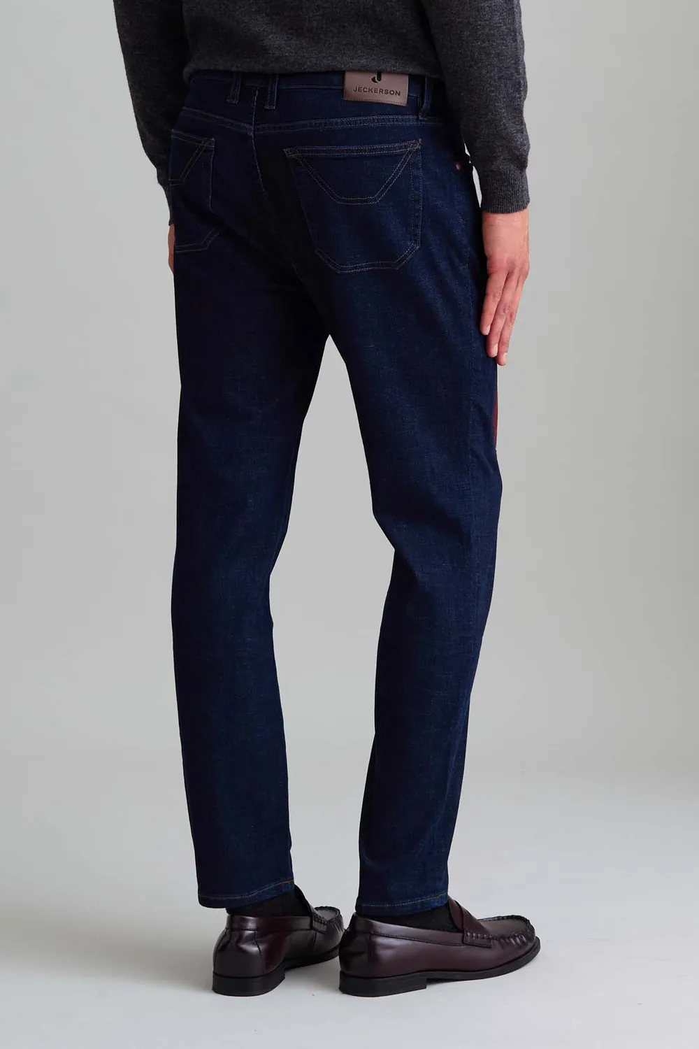 Jeckerson James skinny jeans donkerblauw alcantara