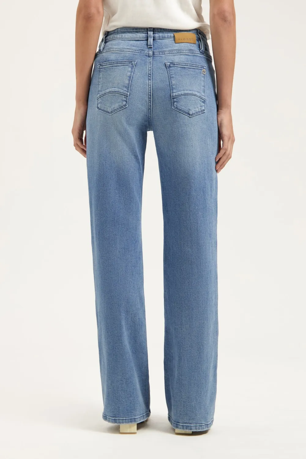 Florez Sophie Straight jeans Royal Blue mid-waist