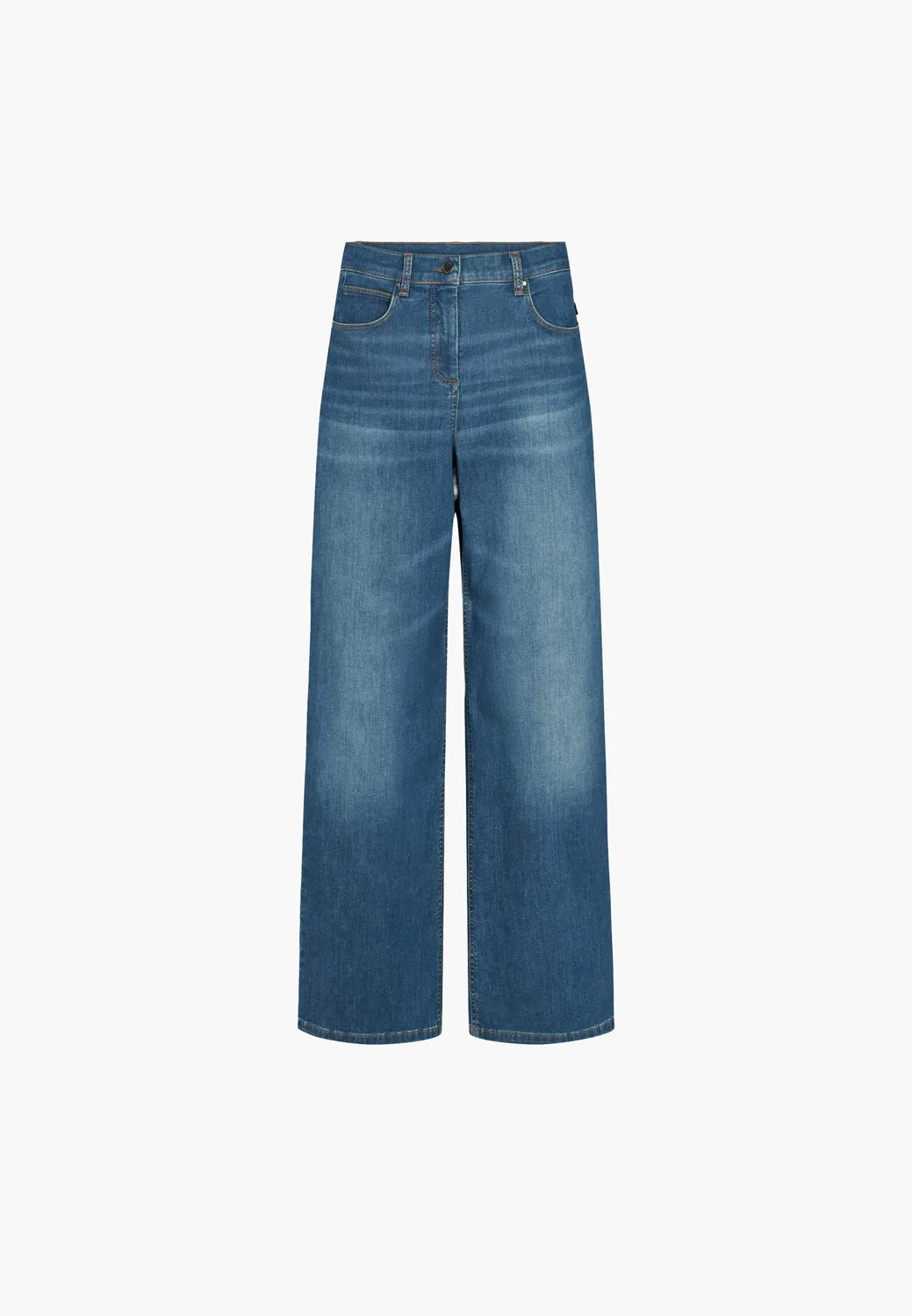 Laurie Carol Loose LL spijkerbroek washed blue lange lengte