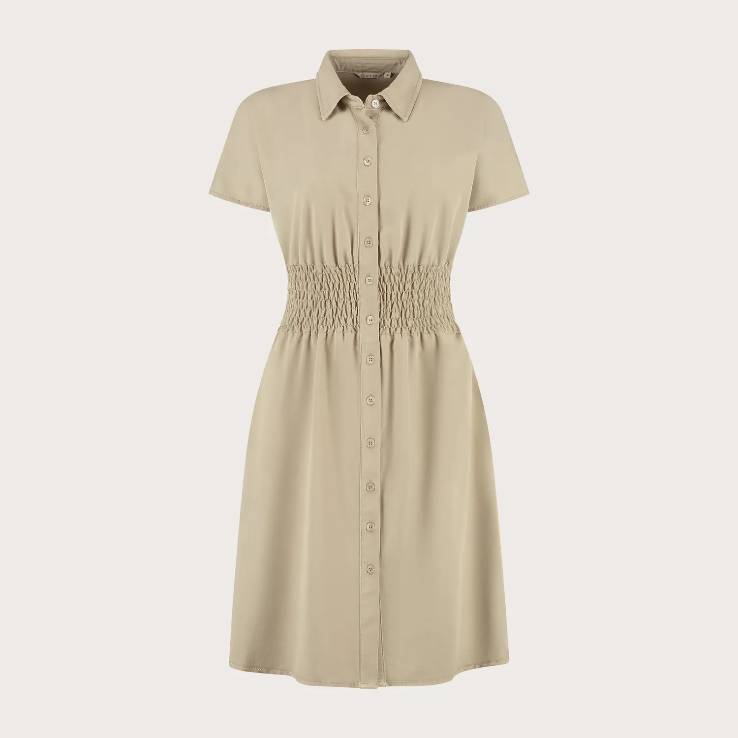 Florez Stella Dress Desert beige Tencel korte jurk