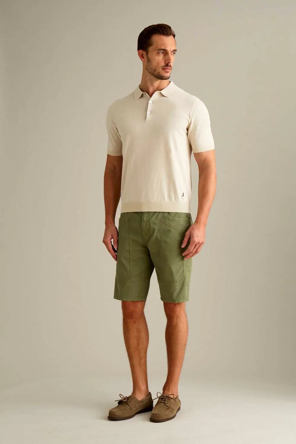 Jeckerson Jayden slim fit bermuda donker saliegroen