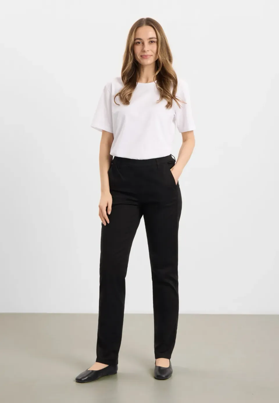 Laurie Taylor broek zwart brushed regular ML