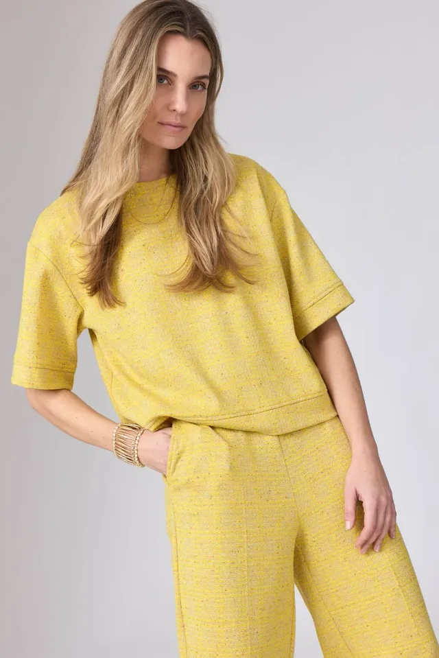 Corel Romee Jaquard Lemon top boxy