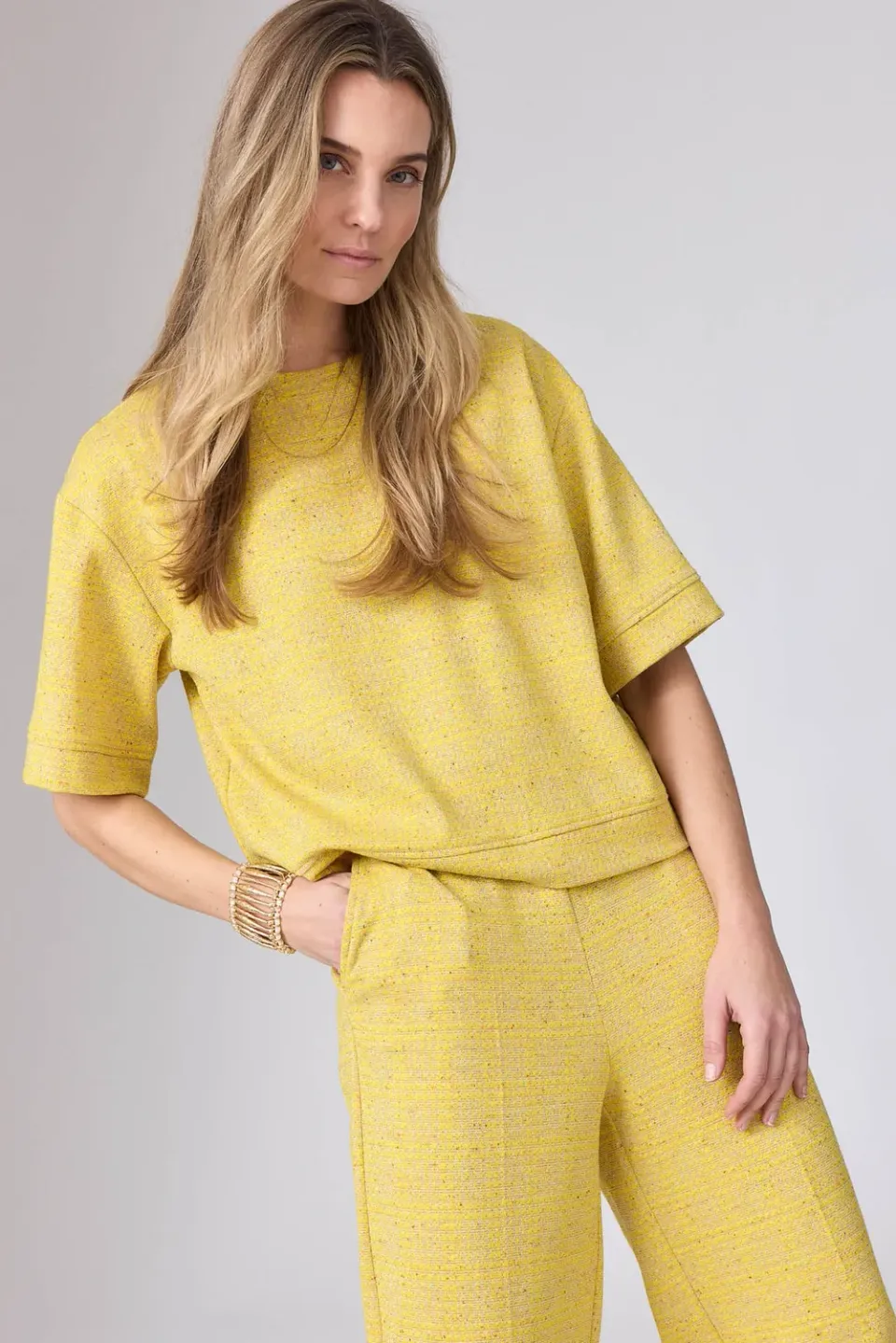 Corel Romee Jaquard Lemon top boxy