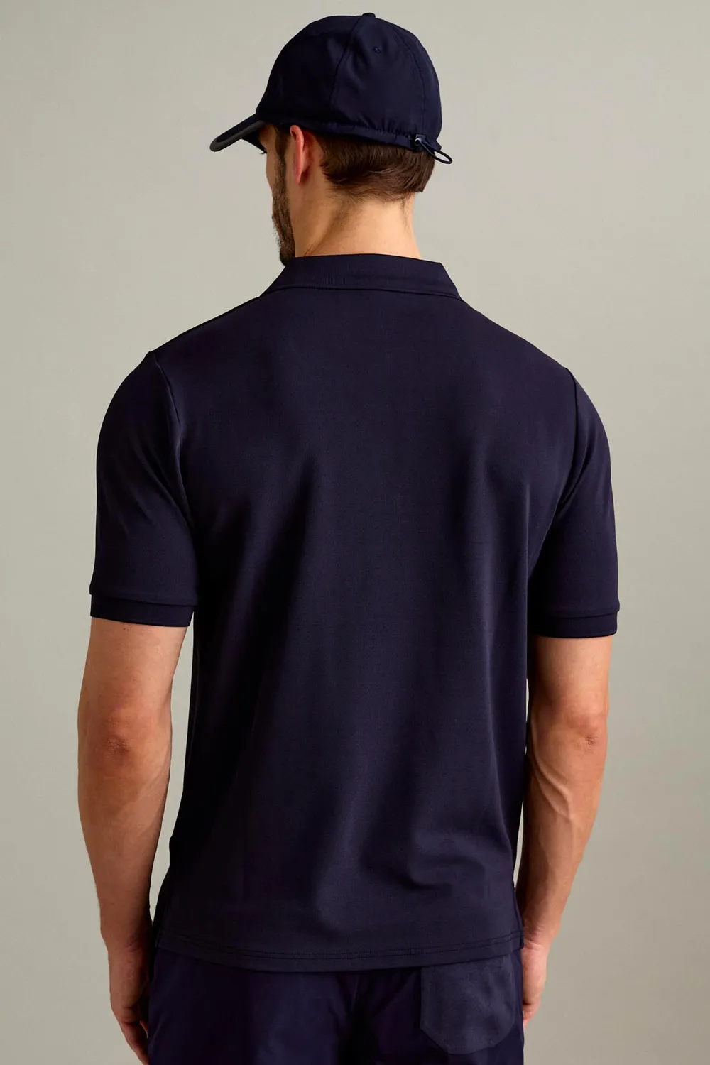 Jeckerson J18 polo donkerblauw piqué korte mouw