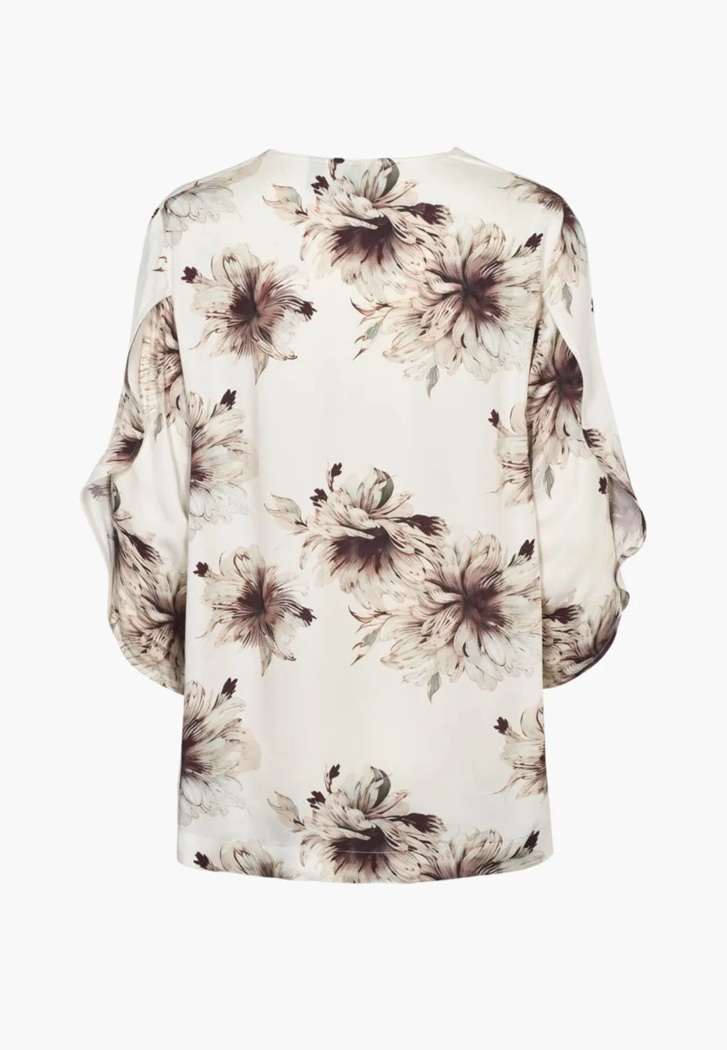 Laurie Nelly blouse Bloom Plum 3/4 mouw viscose