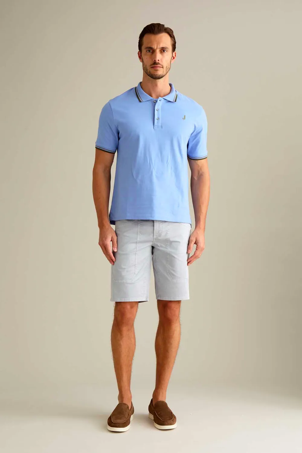 Jeckerson Jayden slim fit bermuda cementgrijs