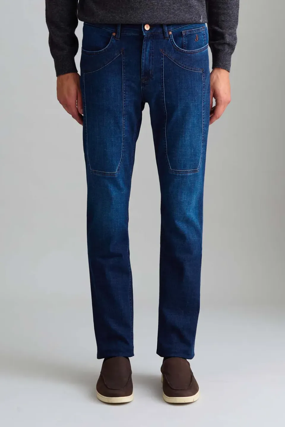 Jeckerson John slim fit jeans heren donkerblauw dirty wash