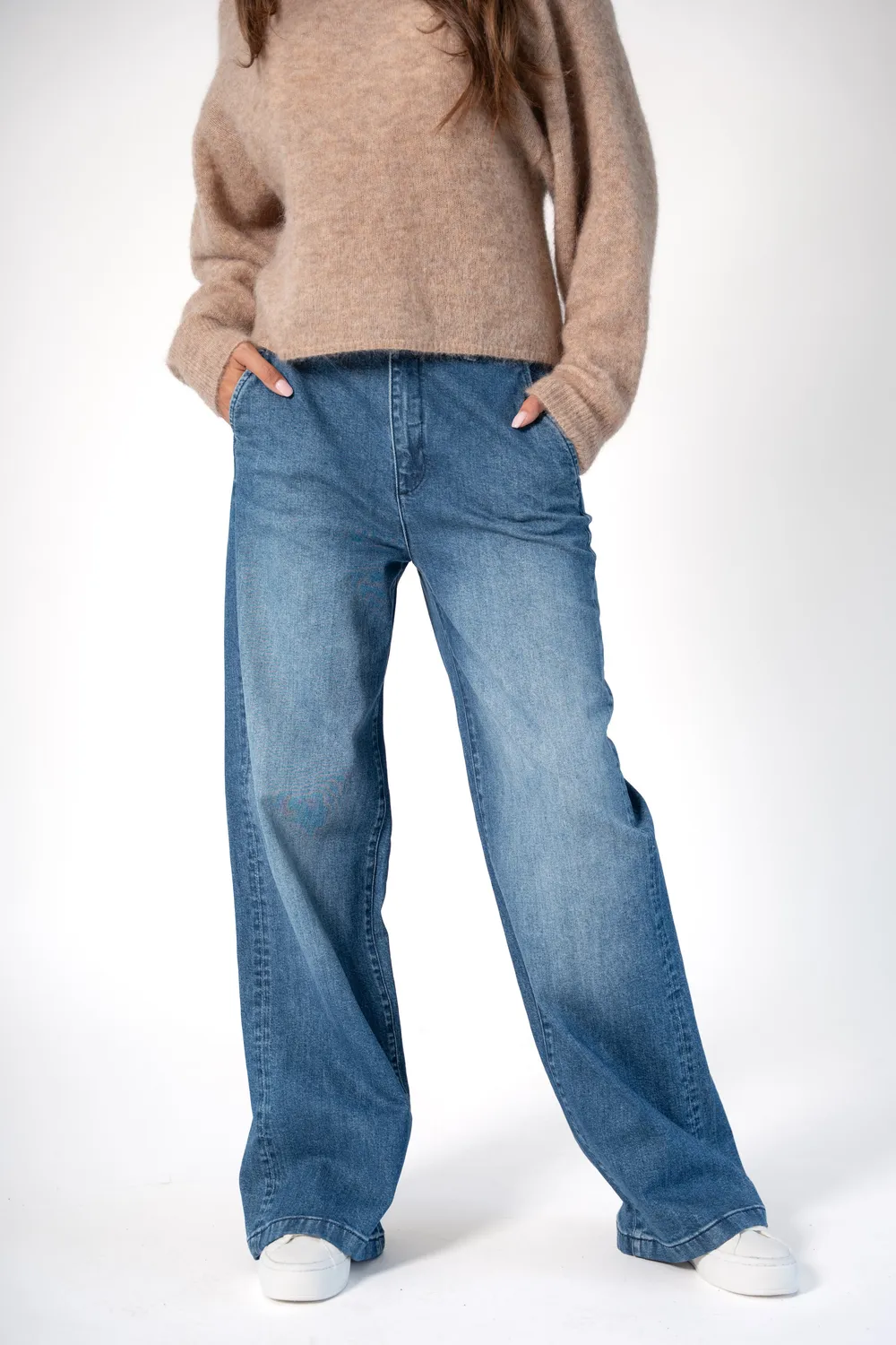 Corel Liv Jeans broek Denim Blue rechte pijp