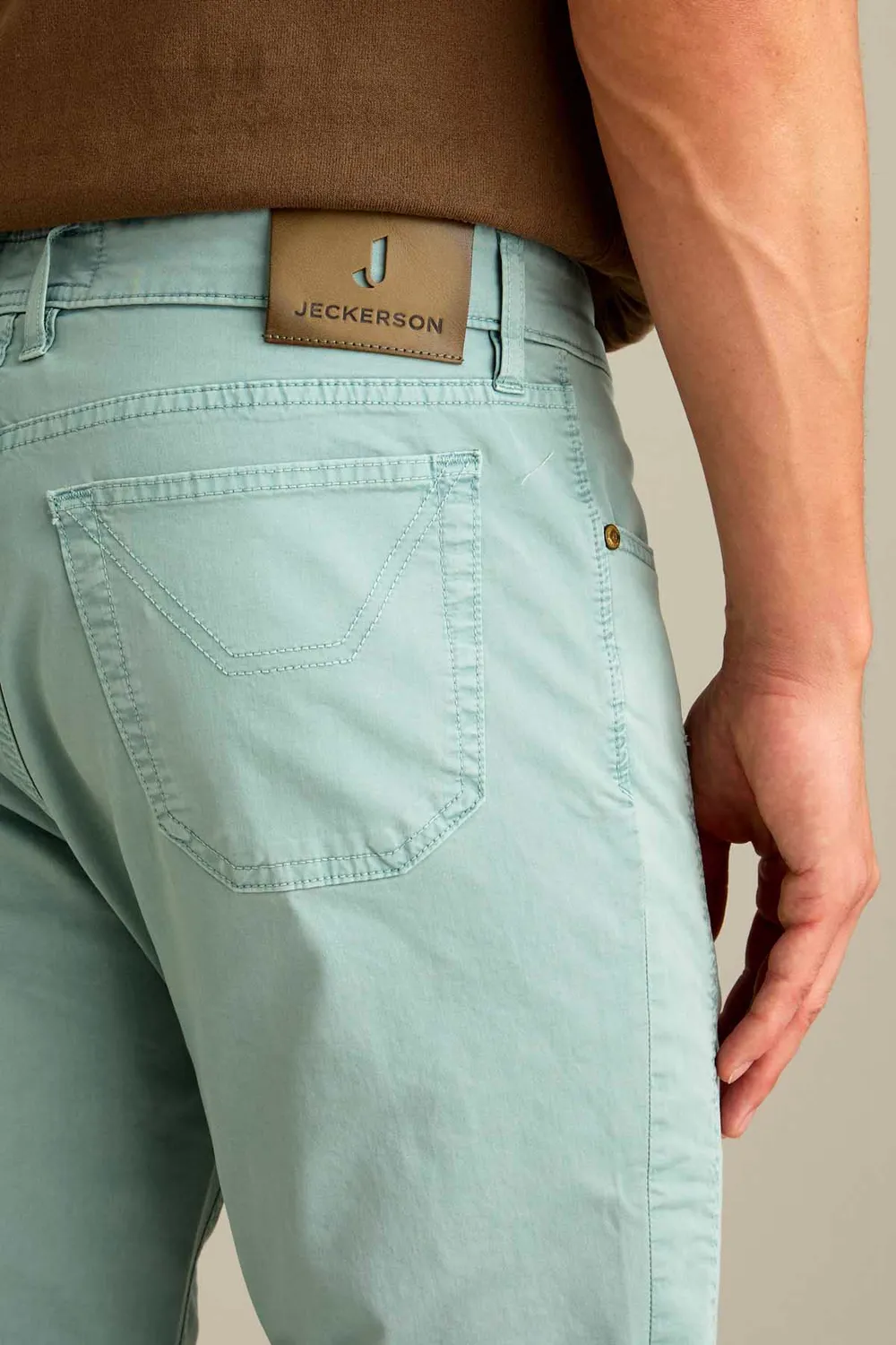 Jeckerson John Slim Fit Chino Pastelgroen