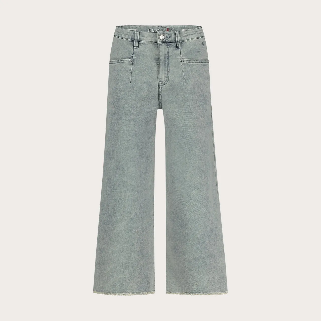Florez Megan jeans Light Blue cropped wide fit