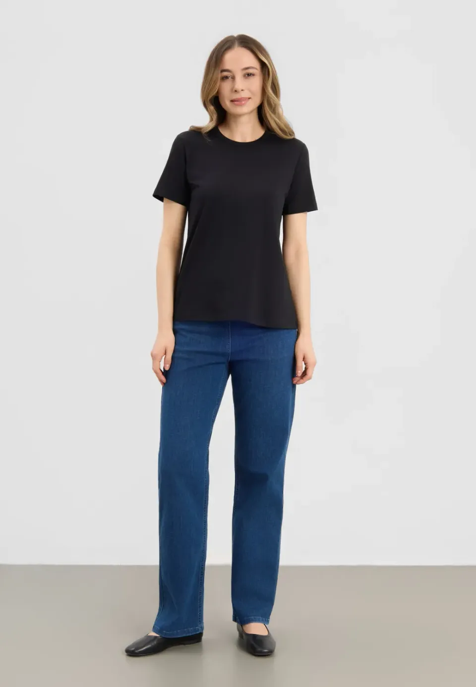 Laurie Amanda 101258 T-shirt zwart dames stretch