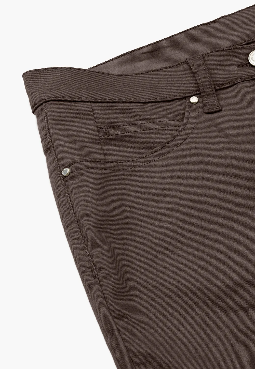 Laurie Charlotte Regular ML broek Brown stretch
