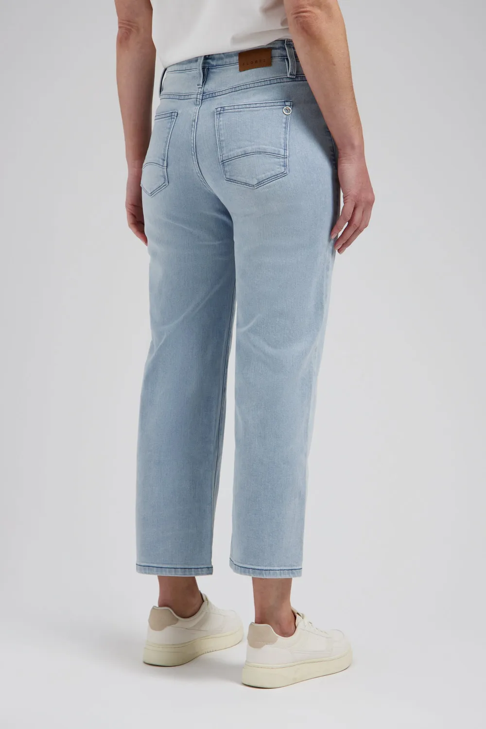 Florez Sophie Straight Cropped jeans lichtblauw