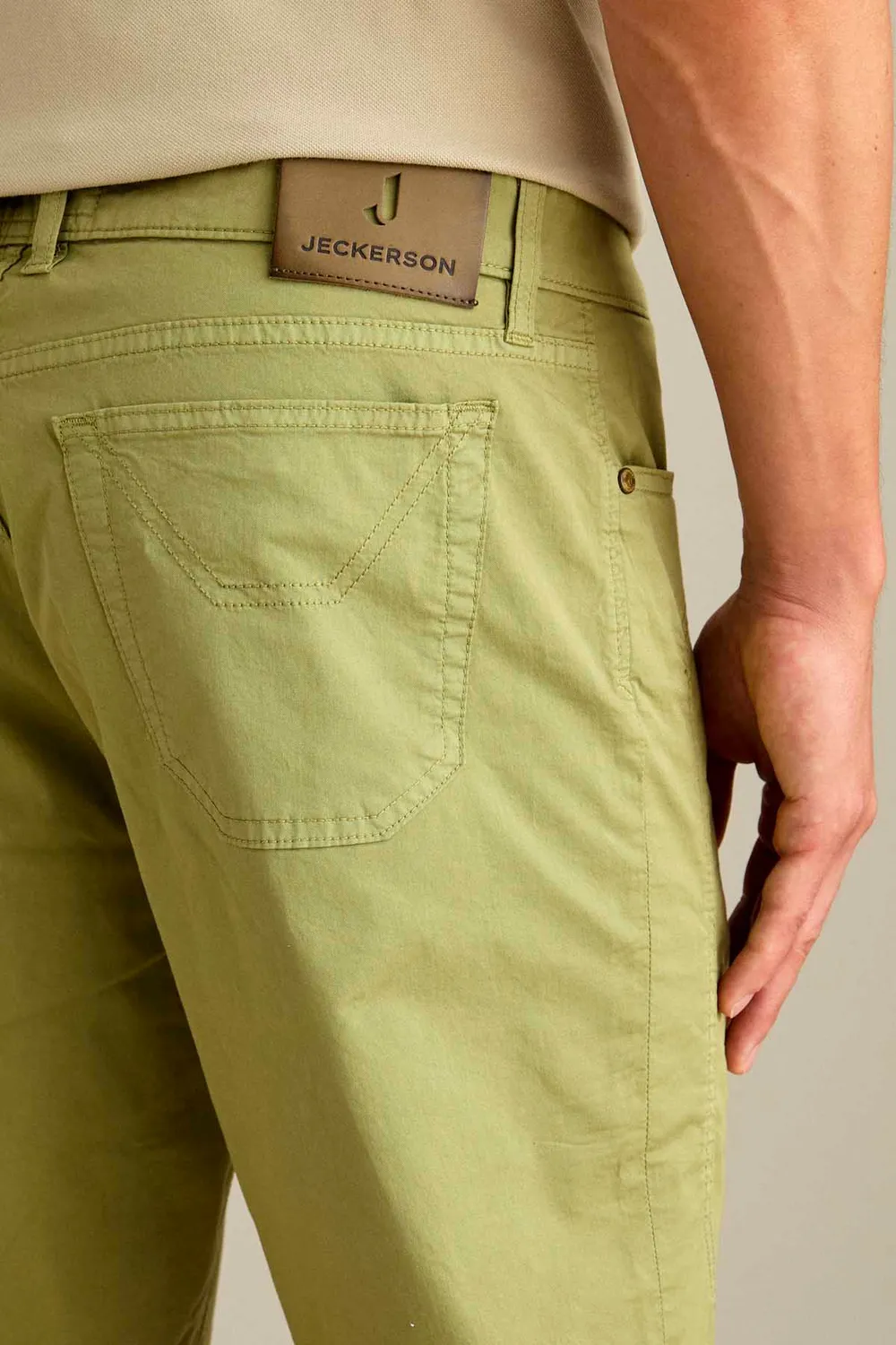 Jeckerson Jayden slim fit bermuda salvia katoen