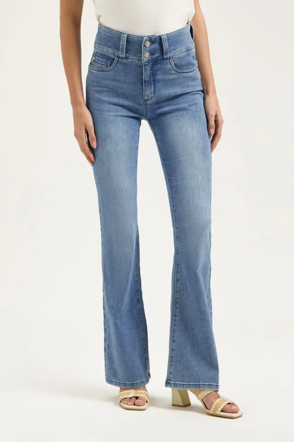Florez Bodine Flared jeans Italian Blue high waist