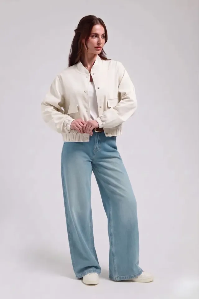 Florez Liv Wide leg jeans Azure Blue wijde pijp