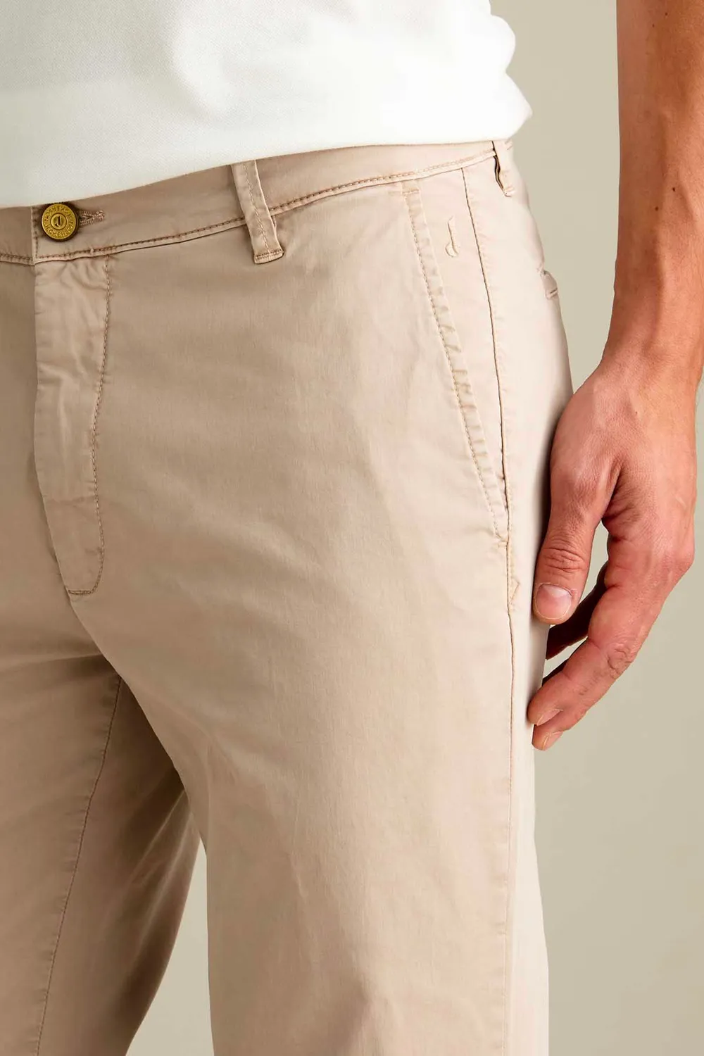 Jeckerson Jack chino beige cemento slim fit