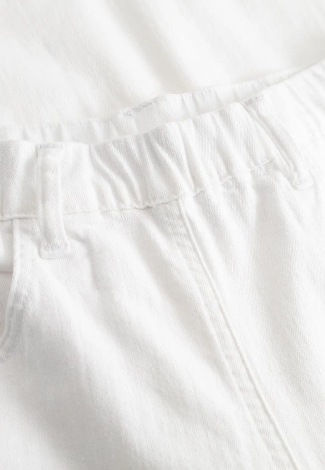 Laurie Donna Loose CL cropped broek white elastiek