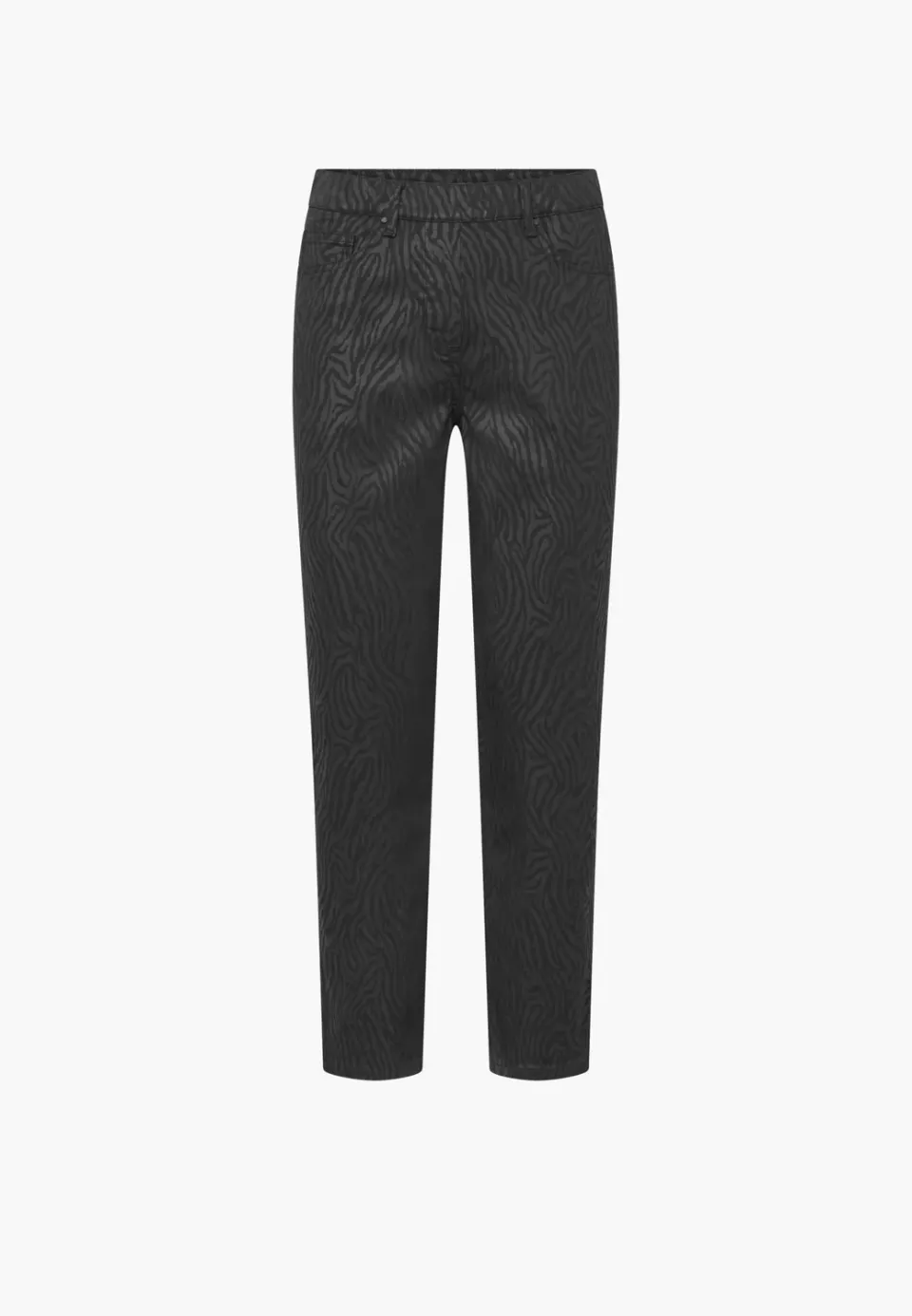 Laurie Hannah Regular broek Black Zebra Print extra kort stretch