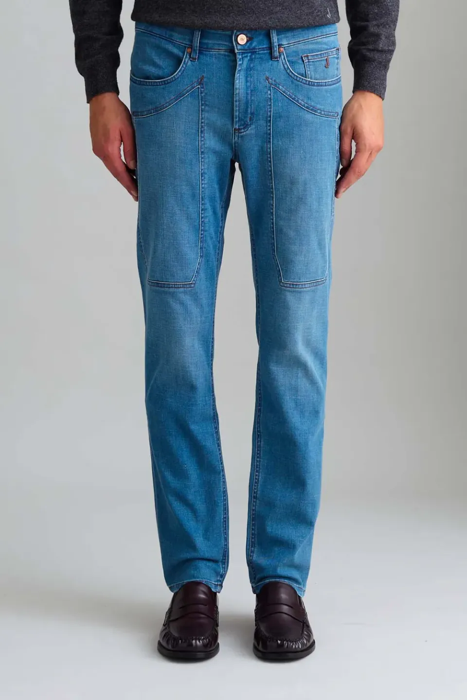Jeckerson John Slim Fit Jeans Lichtblauw Comfort Denim