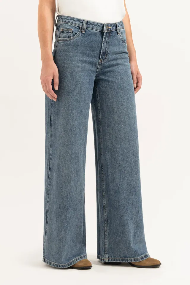 Florez Liv Wide Leg jeans stormy blue loose fit