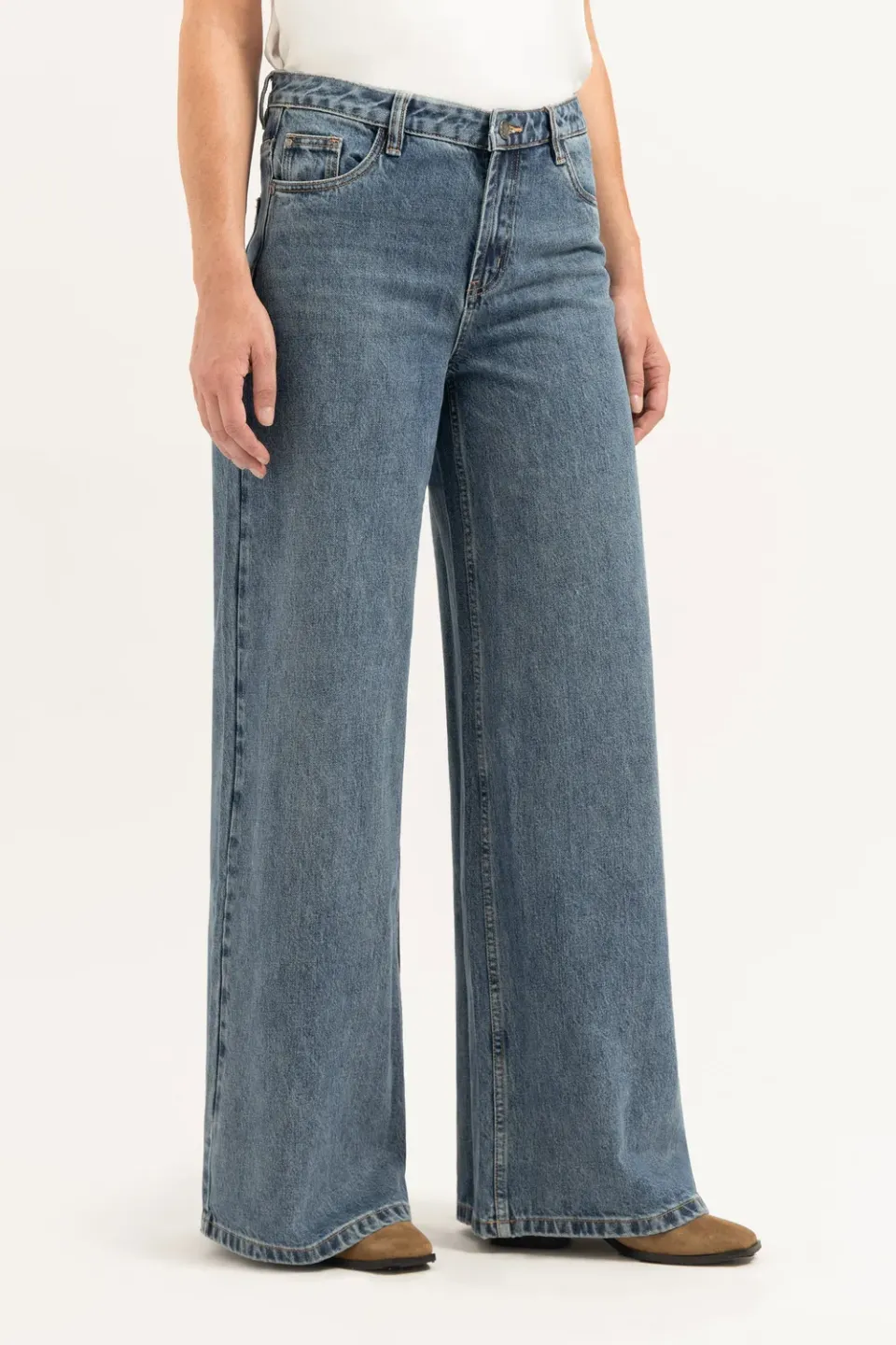 Florez Liv Wide Leg jeans stormy blue loose fit